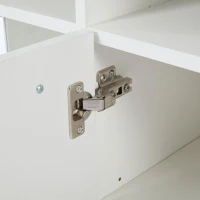 Madia per soggiorno, vano di appoggio semi-aperto, 140L x 40P x 70A cm, Bianco(m-12)