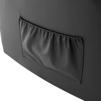 Poltrona letto relax regolabile manualmente con poggiapiedi, in metallo, 80x90x100 cm, Nero(m-10)