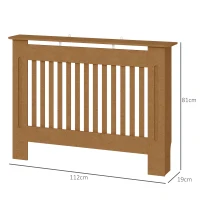 HOMCOM Cobertura Radiador Moderna de MDF com Prateleira Superior para Sala de Estar Dormitório Escritório 112x19x81cm Madeira(m-3)