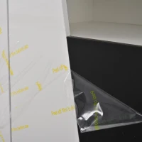 Madia per soggiorno, ante centrali smussate, 140x40x65 cm, Bianco+Nero(m-12)