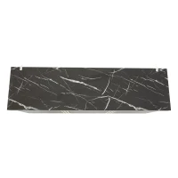 Madia moderna, 3 ante con 6 ripiani regolabili, 140x38x70 cm, Nero(m-9)