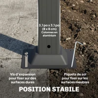 Outsunny Pergola Tonnelle de Jardin avec Toit à Lames Orientables 0-90° Grande Capacité 11 Personnes UV50+ 572x298x220cm Gris(m-5)