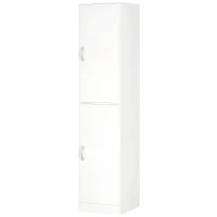 HOMCOM Bibliothèque 180 cm de haut, étagère moderne 5 niveaux avec étagères réglables, armoire de rangement autoportante, Blanc(m-1)