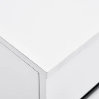 Madia laccata lucida, 4 cassetti, 2 ante con ripiani regolabili, 160x40x68 cm, Bianco(m-12)