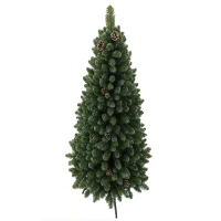 HOMCOM Albero di Natale Innevato Alto 180 cm con 618 Rami, Pigne e Base in Acciaio(m-11)