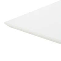 Tavolino da salotto a V con striscia LED e piano lucido, in truciolato, 100x50x46 cm, Bianco(m-10)