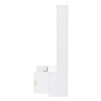 Mobile da ingresso multiuso con specchio e scarpiera, 2 cassetti e 2 ante, 90x40x180 cm, Bianco(m-7)