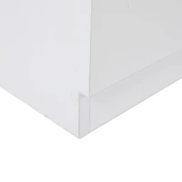 Mobile TV basso, illuminazione ambientale a LED, 2 cassetti, per soggiorno e camera da letto, 160L x 40P x 52A cm, Bianco(m-10)