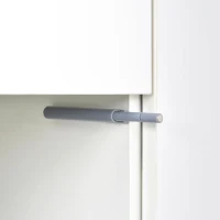 Madia lucida, 2 ante in acrilico e 4 cassetti, 145x35x72 cm, Bianco(m-10)