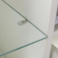 Mobile TV basso, illuminazione ambientale a LED, 2 cassetti, per soggiorno e camera da letto, 160L x 40P x 52A cm, Bianco(m-12)