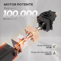 HOMCOM Sillón Relax Reclinable Eléctrico con Calor Lumbar Masaje Vibración Motor Silencioso Función de Memoria Gris(m-4)