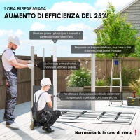 Outsunny Capanno per attrezzi in metallo, resistente alle intemperie e antiruggine, richiudibile,  2,40 x 2,06 x 1,98 m, Grigio scuro(m-4)