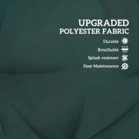 Outsunny 2 Seater Bench Pad, Garden Chair Cushion with Back and Ties for Indoor and Outdoor Use, 98 x 100 cm, Green(m-4)