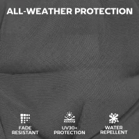 Outsunny Patio Chair Cushions Set of 4, Waterproof Non-Slip Lounge Chair Cushions, 112x53cm, Dark Grey(m-5)