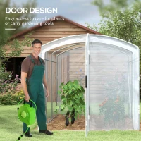 Outsunny Folienowe szklarni 3x2x1,95 m, wiatroodporna, na pomidory(m-5)