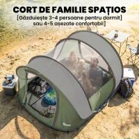 Outsunny cort automontant pop-up instant rapid de instalat(m-5)