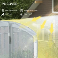 Outsunny Folienowe szklarni 3x2x1,95 m, wiatroodporna, na pomidory(m-4)