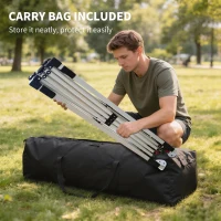 Outsunny 3 x 3 m Pop Up Gazebo with Wheels, UPF50+ One-Touch Outdoor Garden Party Tent Marquee Wedding Awning Canopy, Dark Grey(m-9)