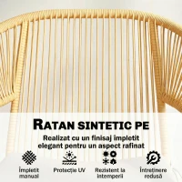 Outsunny bistro mobilier ratan polyrattan(m-5)