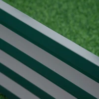 Outsunny Pat de Gradina Suprainaltat 120x120x30cm Galvanizat, Pat Suprainaltat pentru Plante cu Cadru din Otel pentru Legume, Flori, Plante si Ierburi, Verde(m-10)