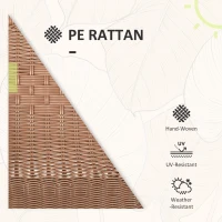 Outsunny 3 Pieces Rattan Bistro Set - Brown(m-6)