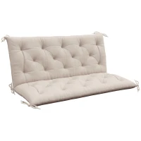Outsunny Garden Bench Cushion, 2 Seater Swing Chair Cushion, Seat Pad with Ties for Indoor and Outdoor Use, 110 x 120 cm(m-1)