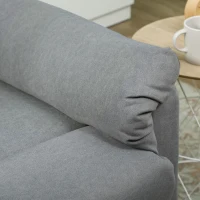 HOMCOM Sillón Relax Reclinable Eléctrico con Calor Lumbar Masaje Vibración Motor Silencioso Función de Memoria Gris(m-8)