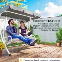 Outsunny Garden Bench Cushion, 2 Seater Swing Chair Cushion, Seat Pad with Ties for Indoor and Outdoor Use, 110 x 120 cm(m-5)