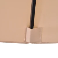 Outsunny Chapéu de Sol de Aço com Teto Duplo Chapéu de Sol com Sistema de Polia Mastro Desmontável 300x300x297cm Bege(m-11)