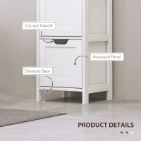 HOMCOM Szafka łazienkowa z 2 otwartymi półkami, nowoczesny design(m-5)