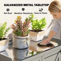 Outsunny Wooden Garden Shed, Garden Tool Storage Shed with Shelf and Side Hooks, 71.5 x 39 x 95 cm, Grey(m-5)