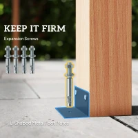 Outsunny 4 x 3 m Wooden Pergola Kit, Garden Pergola Gazebo Grape Trellis with Triangle Supports, 6 Beams, Maple Wood-effect(m-5)