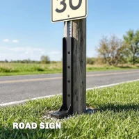 Outsunny 2 Pack Fence Post Repair Kit, 81 cm Metal Fence Post Support with Drill, Garden Ground Spikes for Broken Gate, Posts(m-9)