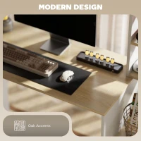 Biurko komputerowe z półkami i schowkami, drewniane(m-5)