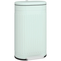 HOMCOM Kosz na Śmieci 30L Pedałowy z Pokrywą, Wyjmowanym Wewnętrznym Pojemnikiem i Systemem Soft-Close, 36,5 x 31,2 x 60,8 cm, Zielony