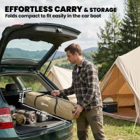 Outsunny Camping Windbreak Pop Up Windbreaker Blocker with Ropes Pegs for Beach Caravan Outdoor 480 x 120 cm(m-7)