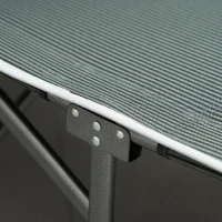 Outsunny Cama de Campismo Dobrável com Almofada Bolso Lateral e Bolsa de Transporte 188x64,5x53 cm Preto e Azul Escuro(m-12)