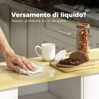 HOMCOM Mobile Cucina con Cassetto, Armadietto e Ripiano Regolabile, Bianco(m-8)