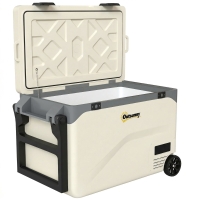 Outsunny 42.5L Compressor Car Fridge Freezer, Camping Refrigerator with App Control, 20℃-20℃