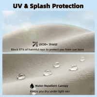 Outsunny 2m Garden Parasol Umbrella, Outdoor Table Parasol Umbrella with Crank Handle, Tilt Function, UV30+ Protection(m-5)