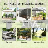 Outsunny Set of 4 Gazebo Weights Sand Bags, Gazebo Water Weights Bags with Carry Handles for Garden Marquee, Parasol, Black(m-8)