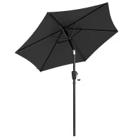 Outsunny 2m Garden Parasol Umbrella, Outdoor Table Parasol Umbrella with Crank Handle, Tilt Function, UV30+ Protection(m-1)