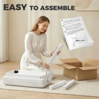HOMCOM Panca Sgabello Seduta per Pianoforte con Vano Integrato e Seduta Rivestimento Sintetico, Altezza Regolabile, in Legno, Bianco(m-4)