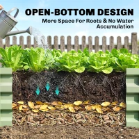 Outsunny Raised Beds for Garden, Galvanised Outdoor Planters, for Herbs and Vegetables, Use for Patio, Garden, Balcony(m-5)