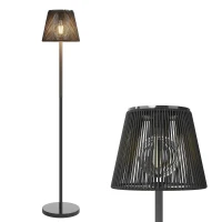 Outsunny Outdoor Solar Floor Lamp, Adjustable Height Rechargeable Floor Lamp IP44 Waterproof(m-10)