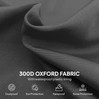 Outsunny Parasol Cover, 600D Oxford Cantilever Umbrella Cover Fit for 2-4m Parasol, Banana Umbrella Protector with Zipper for Outdoor Garden, Patio, Black(m-5)