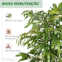 HOMCOM Conjunto de 2 Plantas Artificiais Bambus Artificiais para Interiores e Exteriores Ø17x180 cm Verde(m-6)