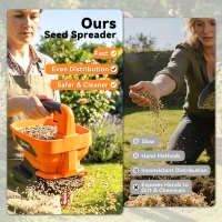 Outsunny Cordless Spreader, 3.3L Handheld Seed Spreader with Adjustable Scatter Width, Adjustable Flow, USB Charging Cable(m-8)