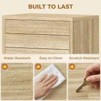 HOMCOM Móvel de Casa de Banho em Madeira com Prateleira Ajustável e Porta de Ripas, Abertura por Pressão, 34 x 23 x 84 cm, Natural(m-4)