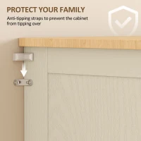 HOMCOM Freistehender Küchenschrank, 5-stufiger Vorratsschrank mit verstellbaren Regalböden und Schublade für Wohnzimmer, Esszimmer(m-7)